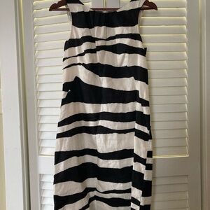Tweeds Zebra Stripe Midi Dress